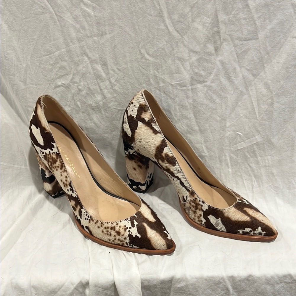 Loeffler Randall Brown and White Stiletto Heels